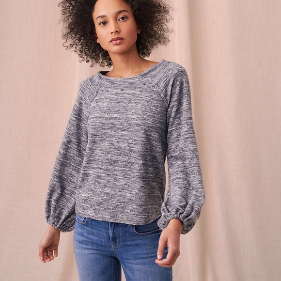 NWT Lou & Grey Marled Blouson Sweater Top - Picture 2 of 3